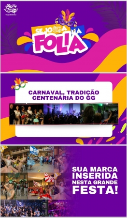 AGENDA CULTURAL - CARNAVAL 2024 NO GRUPO GINÁSTICO RIOCLARENSE - SE JOGA NA FOLIA