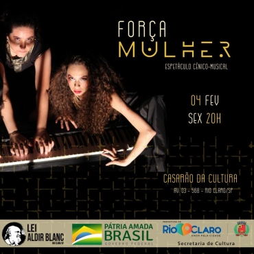 FORÇA MULHER - ESPETÁCULO CÊNICO MUSICAL com Tássia Guarnieri e Rafaelle Terrabuio