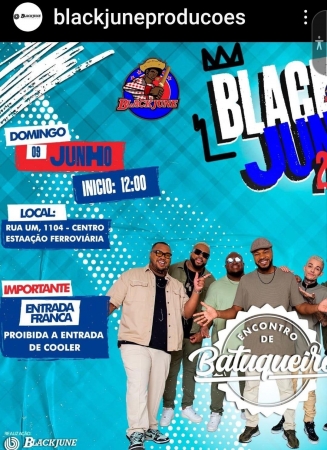 BLACK JUNE - 2024 - Rio Claro - programação do dia 09 de junho