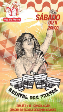 Agenda cultural - A Escola de Samba GRASIFS convida - Quintal das Pretas
